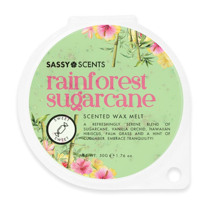 Rainforest Sugarcane Wax Melt - Sassy Scents