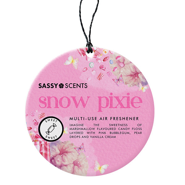 Snow Pixie Hanging Car Freshener - Sassy Shop Wax