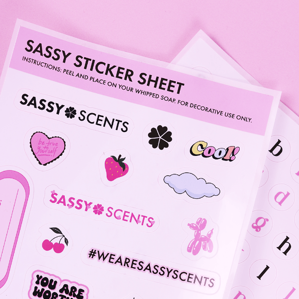 Sticker Sheets - Customise your Whipped Soaps! - Sassy Scents