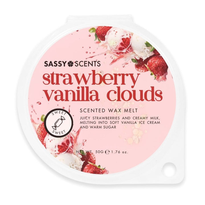 Strawberry Vanilla Clouds Wax Melt - Sassy Scents