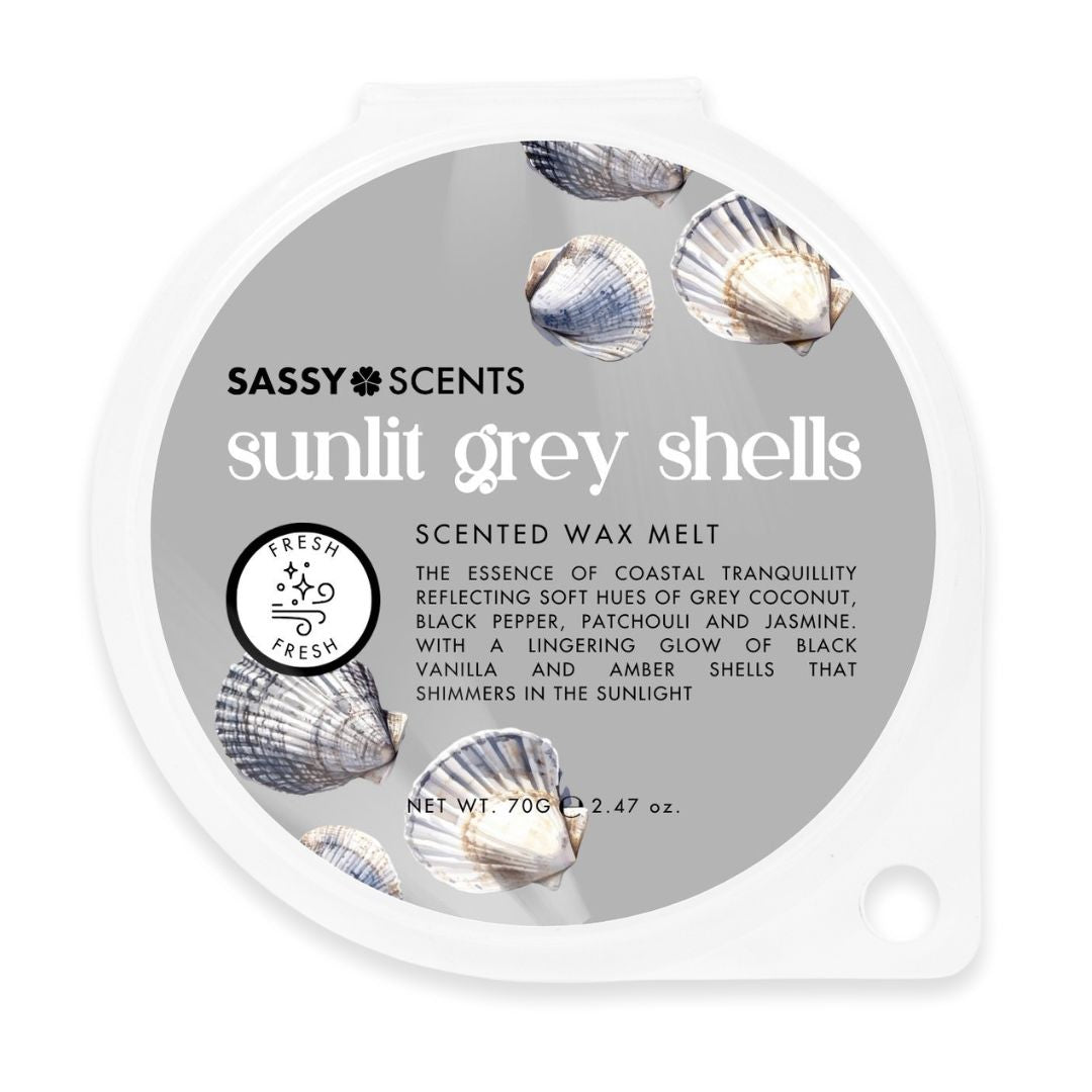 Sunlit Grey Shells XL Wax Melt - Sassy Scents