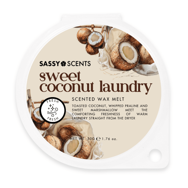 Sweet Coconut Laundry Wax Melt - Sassy Scents