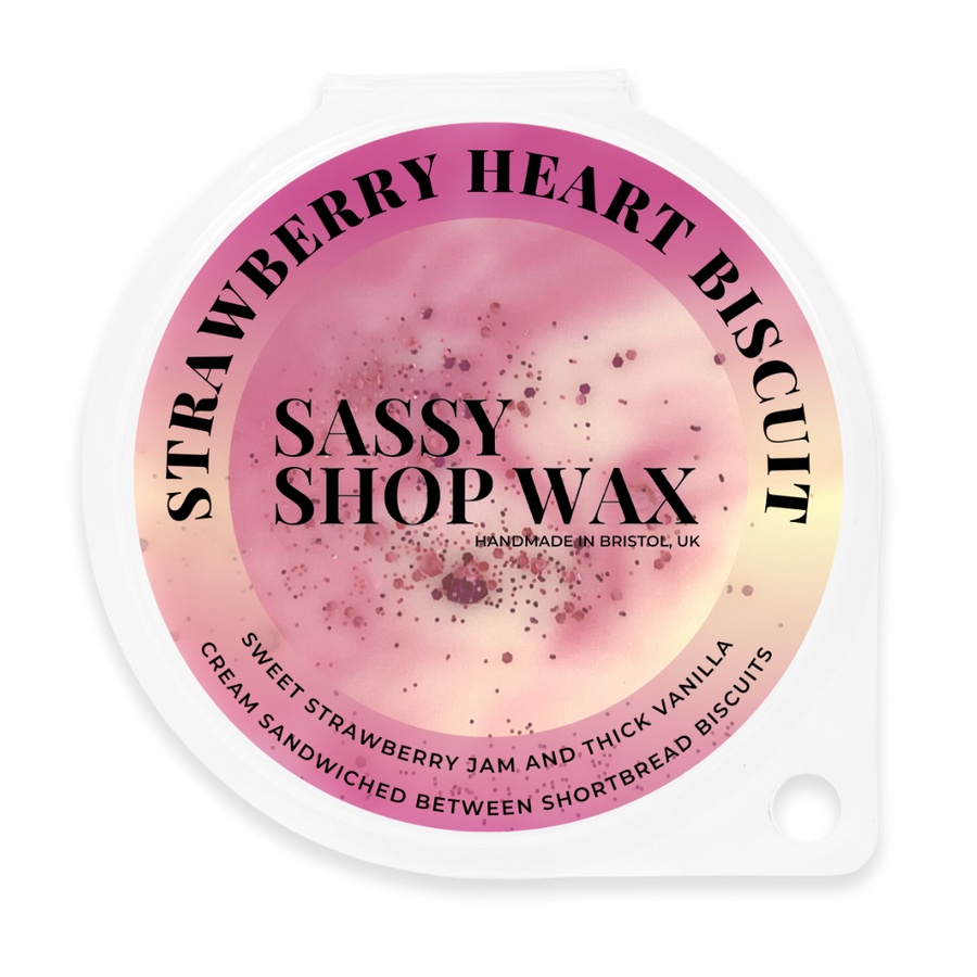 Strawberry Heart Biscuit Wax Melt - Sassy Shop Wax