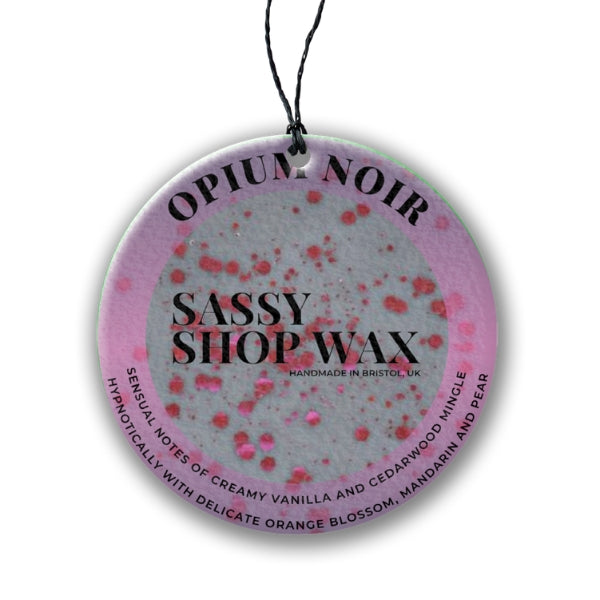 Opium Noir Hanging Car Freshener - Sassy Shop Wax